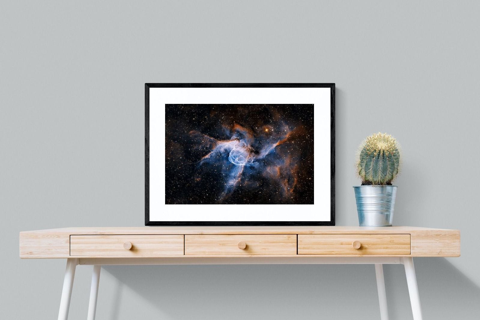 Thor's Helmet-Wall_Art-80 x 60cm-Framed Print-Black-Pixalot