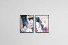 Time Set-Wall_Art-45 x 60cm (x2)-Mounted Canvas-Black-Pixalot