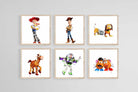 Toy Story Set of 6-Wall_Art-30 x 30cm (x6)-Mounted Canvas-Wood-Pixalot