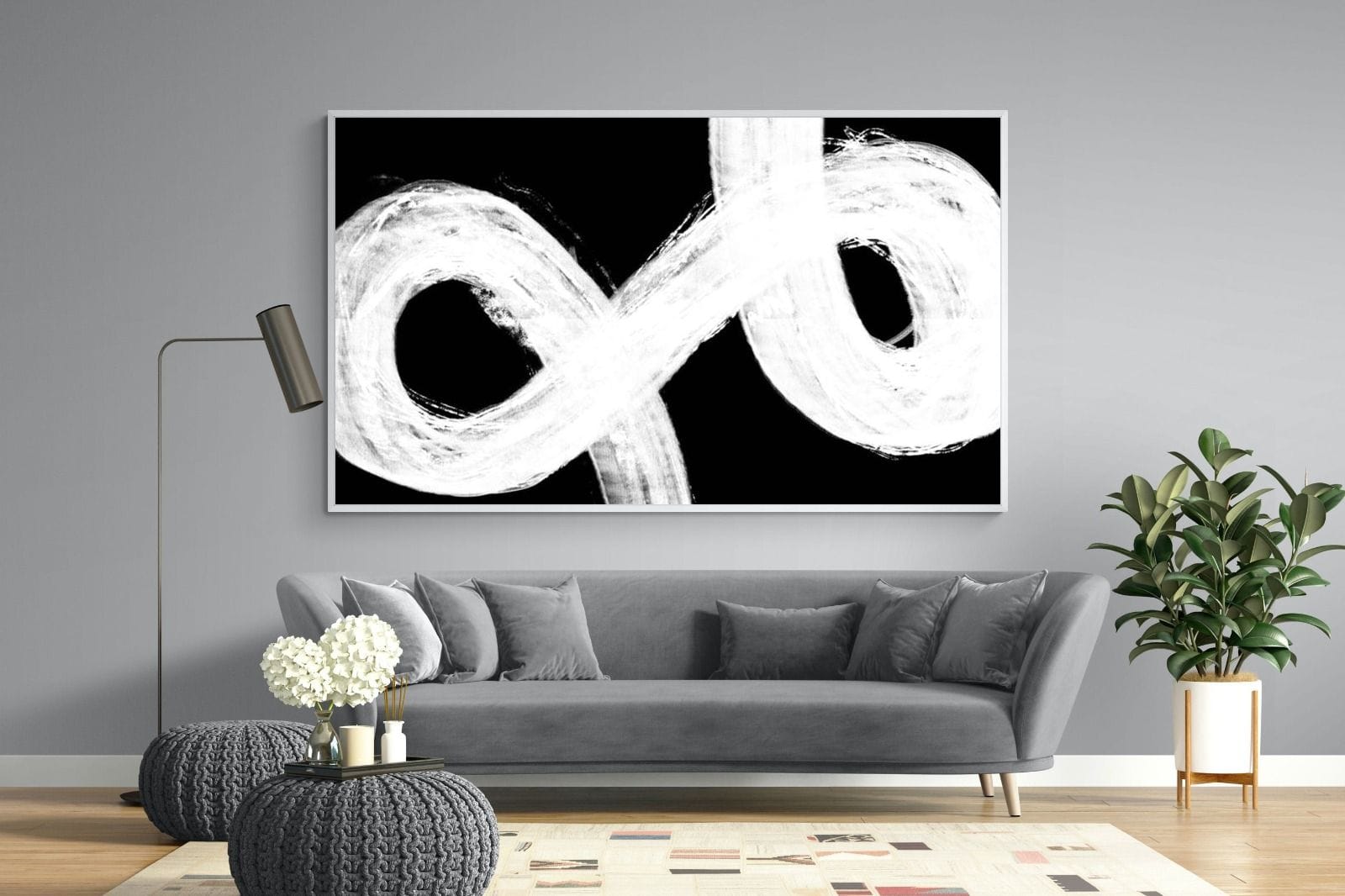 Trouble-Wall_Art-220 x 130cm-Mounted Canvas-White-Pixalot