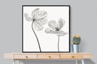 Tulip-Wall_Art-100 x 100cm-Mounted Canvas-Black-Pixalot