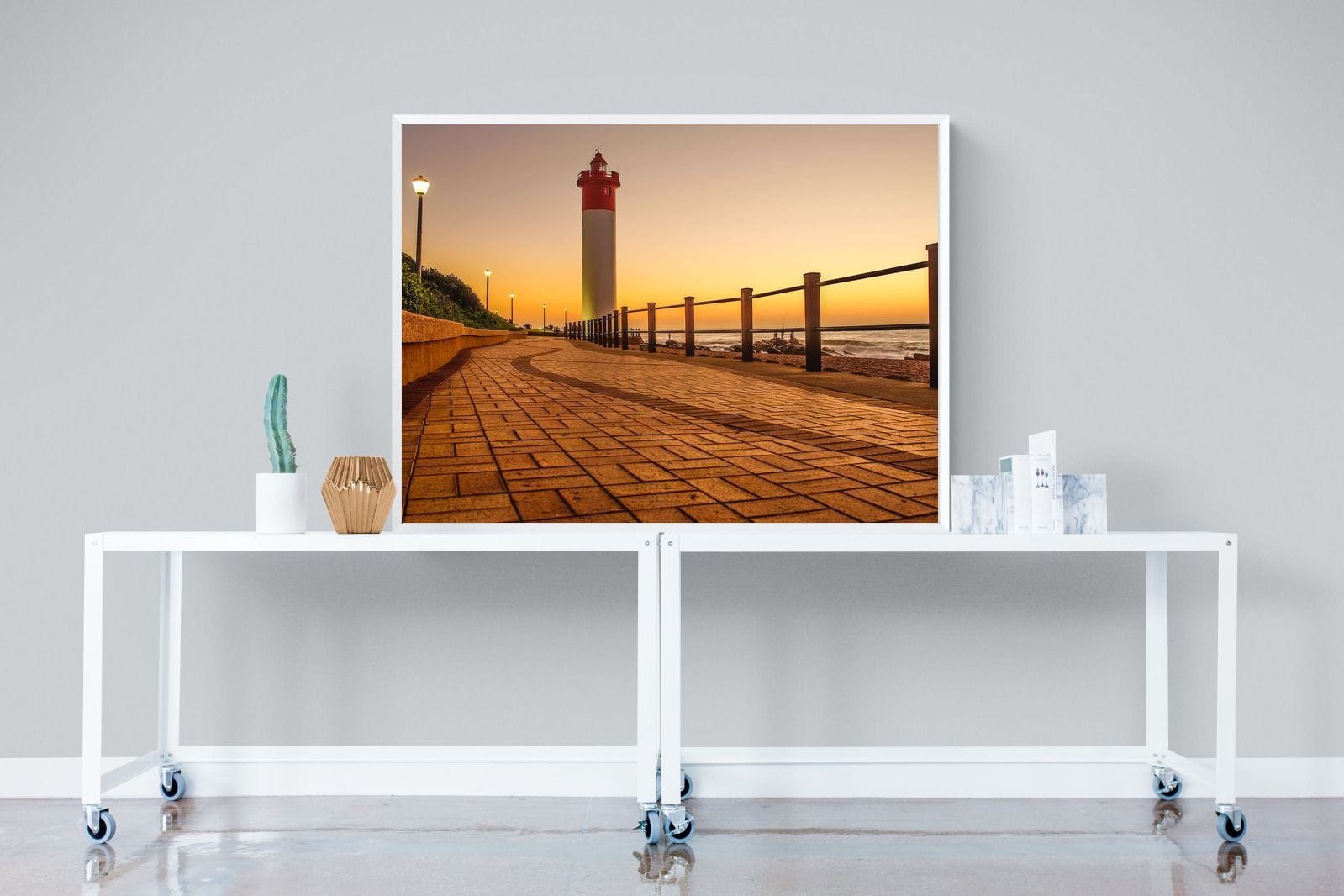 Umhlanga Promenade-Wall_Art-120 x 90cm-Mounted Canvas-White-Pixalot