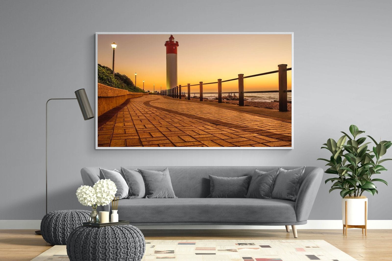 Umhlanga Promenade-Wall_Art-220 x 130cm-Mounted Canvas-White-Pixalot