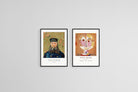 VVG & Klee Set-Wall_Art-45 x 60cm (x2)-Mounted Canvas-Black-Pixalot