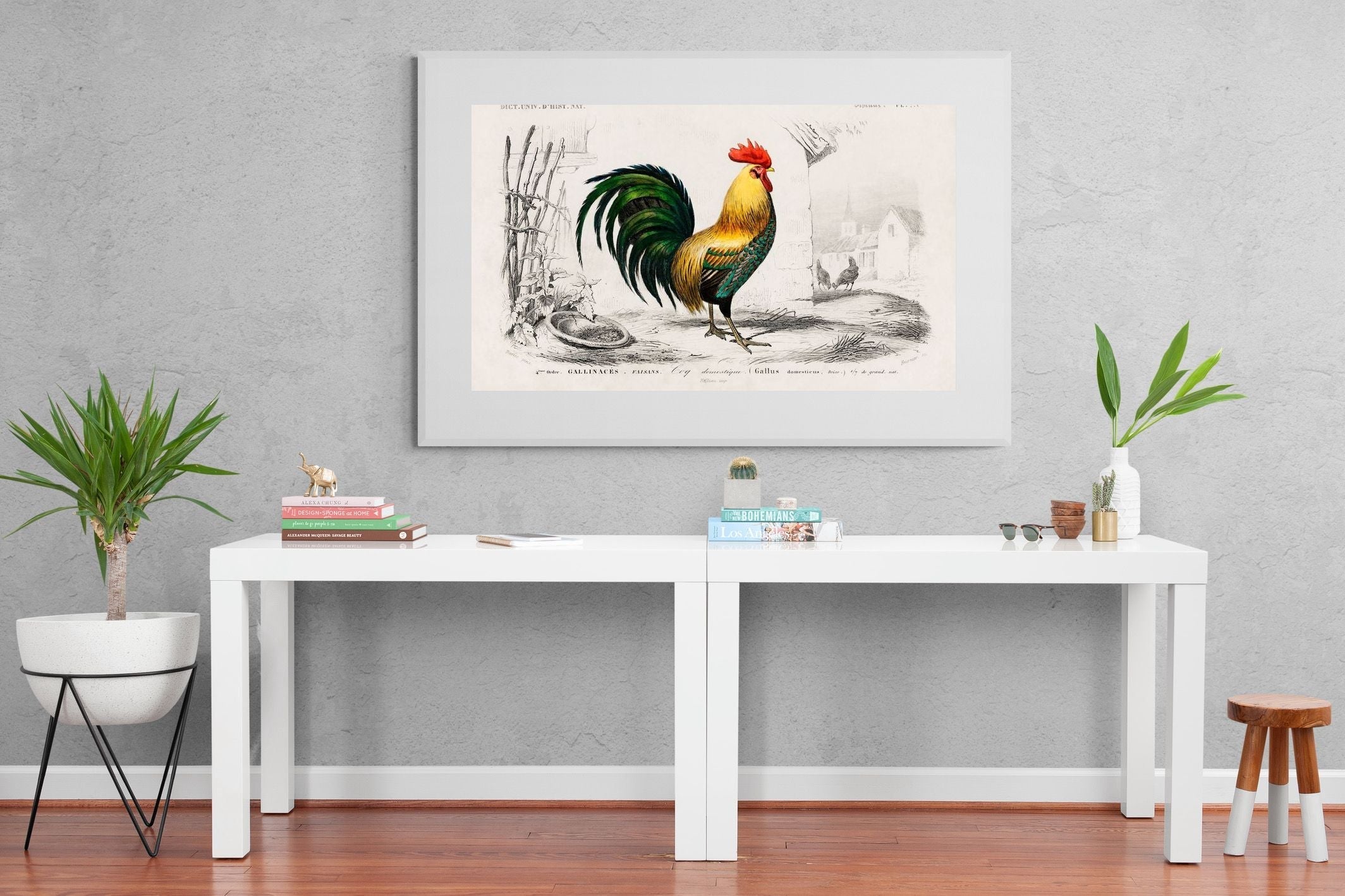 Pixalot Vintage Cockerel Illustration