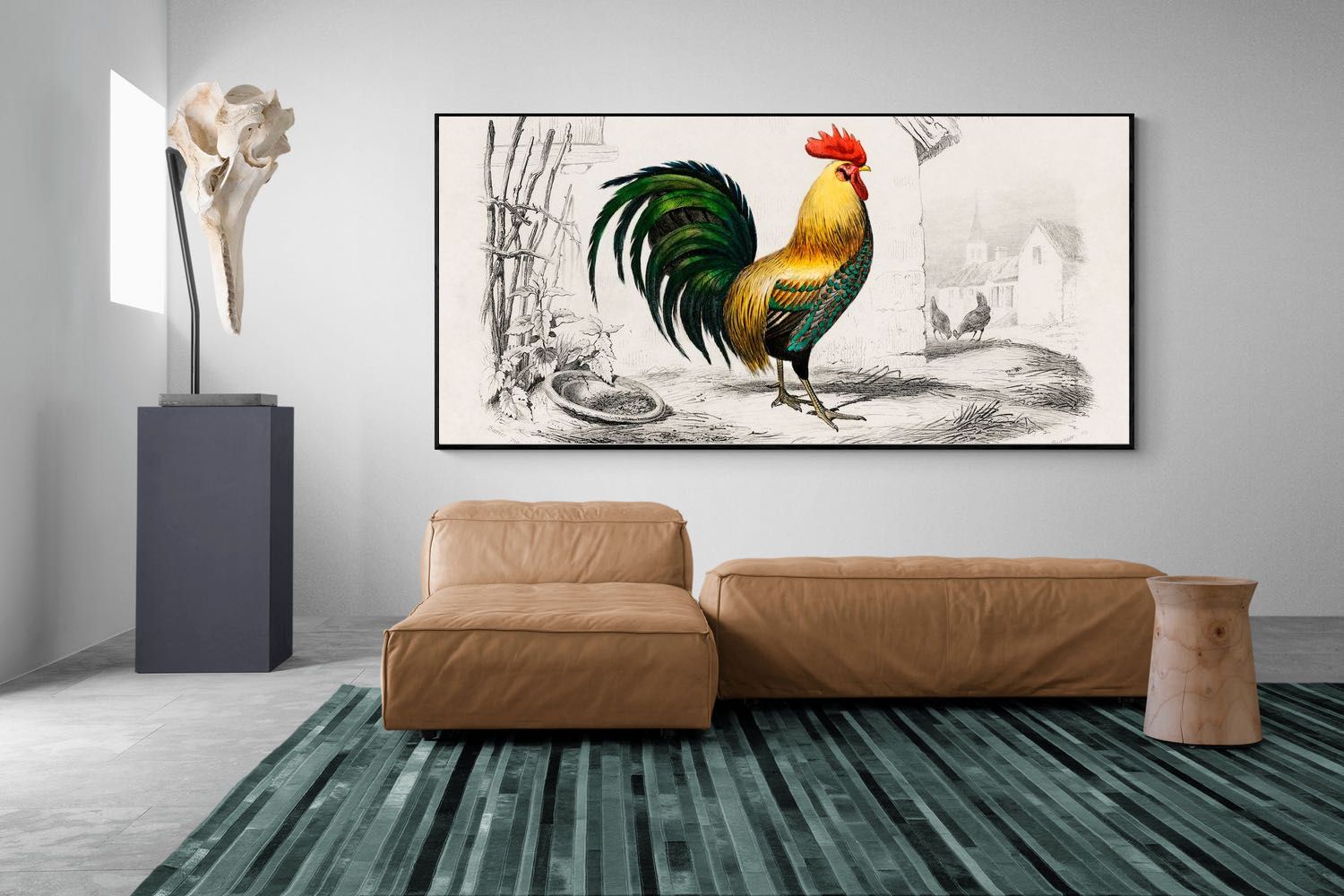 Pixalot Vintage Cockerel Illustration