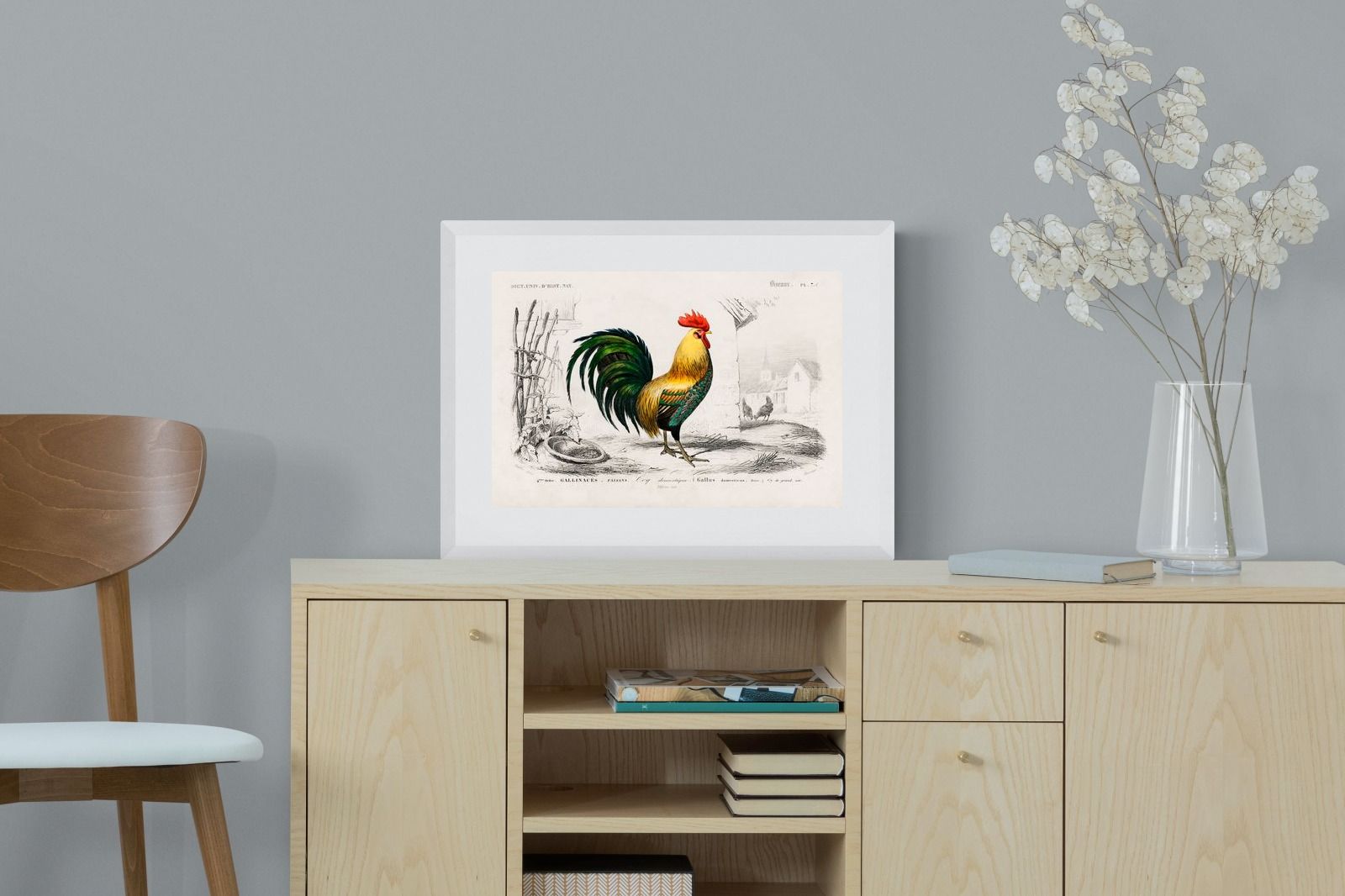 Pixalot Vintage Cockerel Illustration