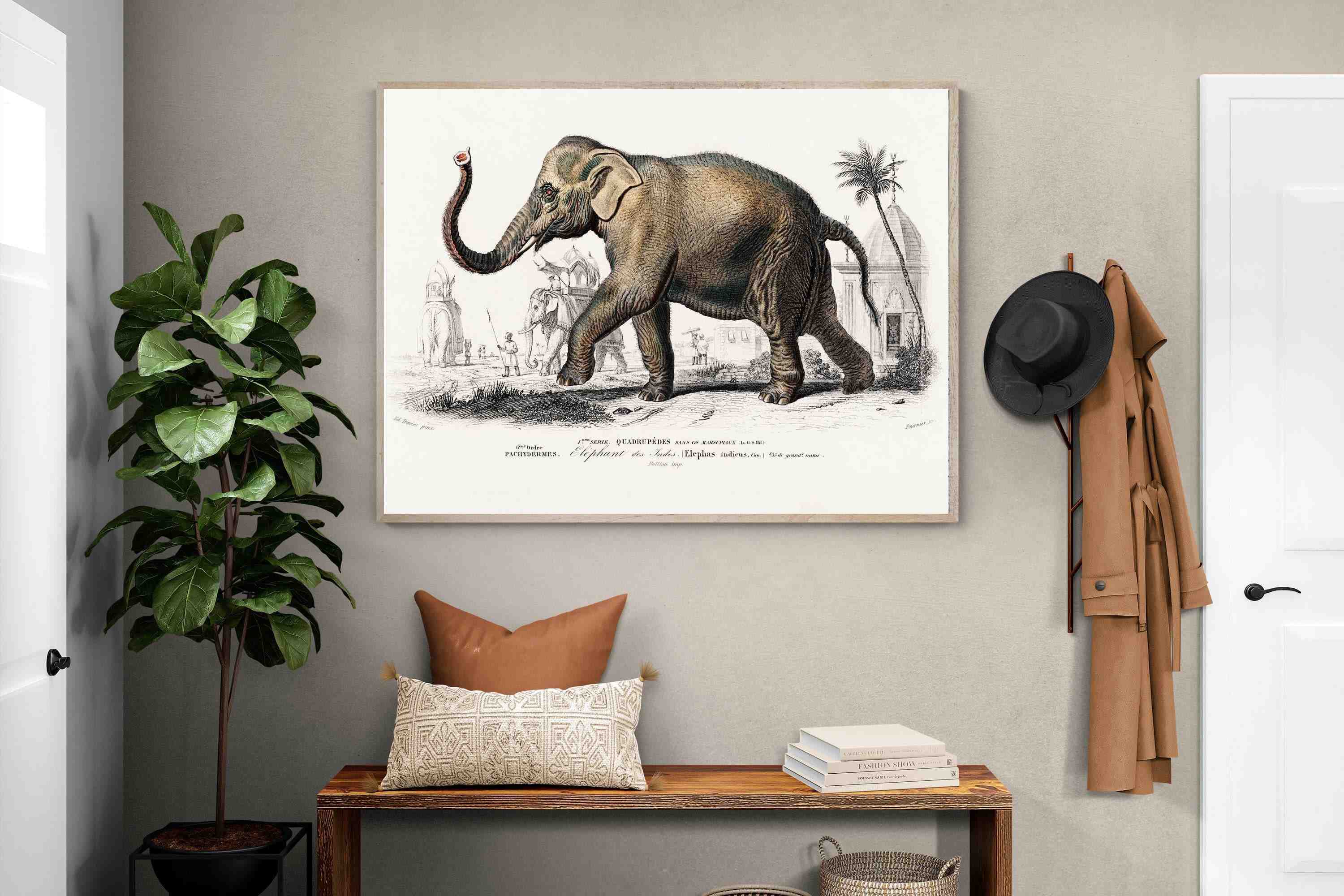 Pixalot Vintage Elephant Illustration