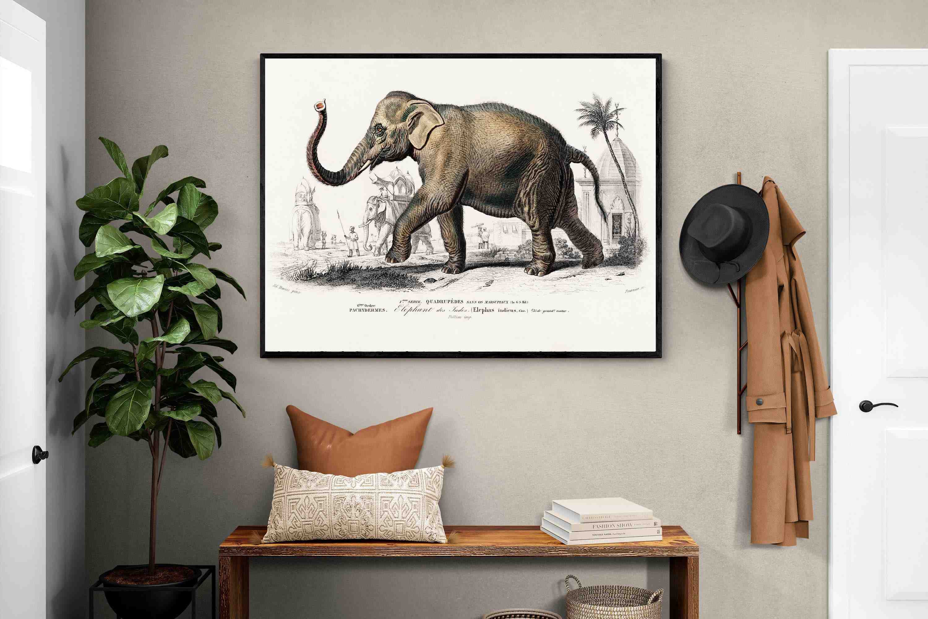 Pixalot Vintage Elephant Illustration