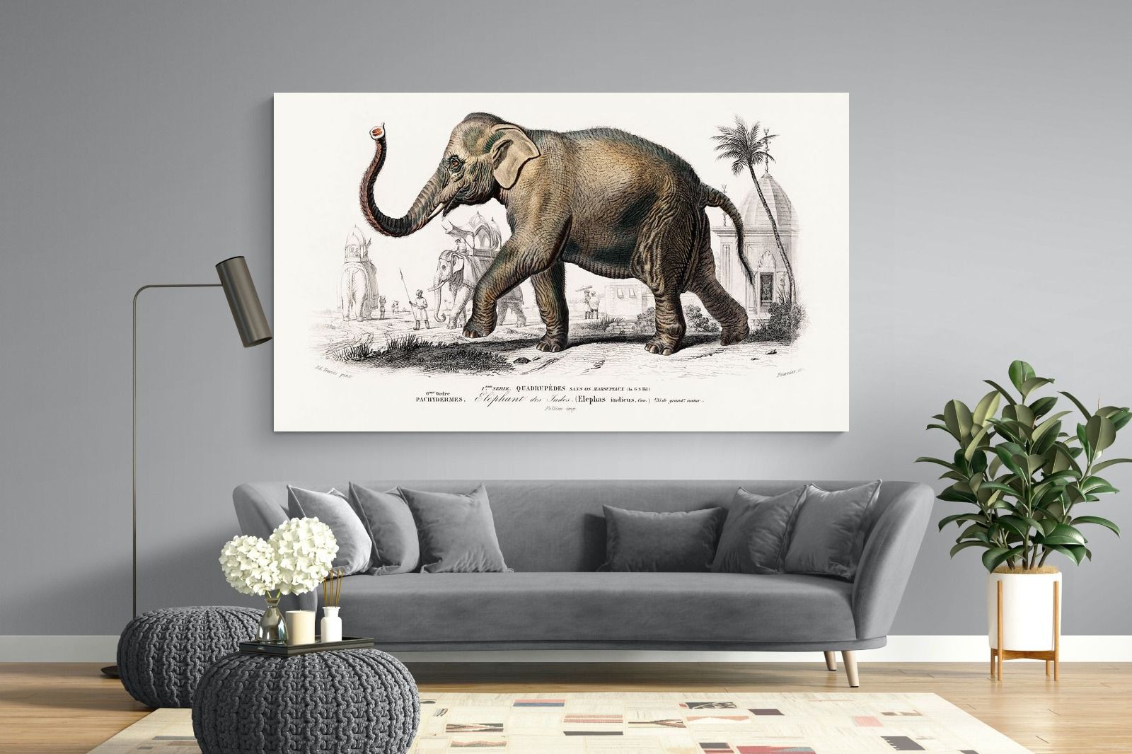 Pixalot Vintage Elephant Illustration