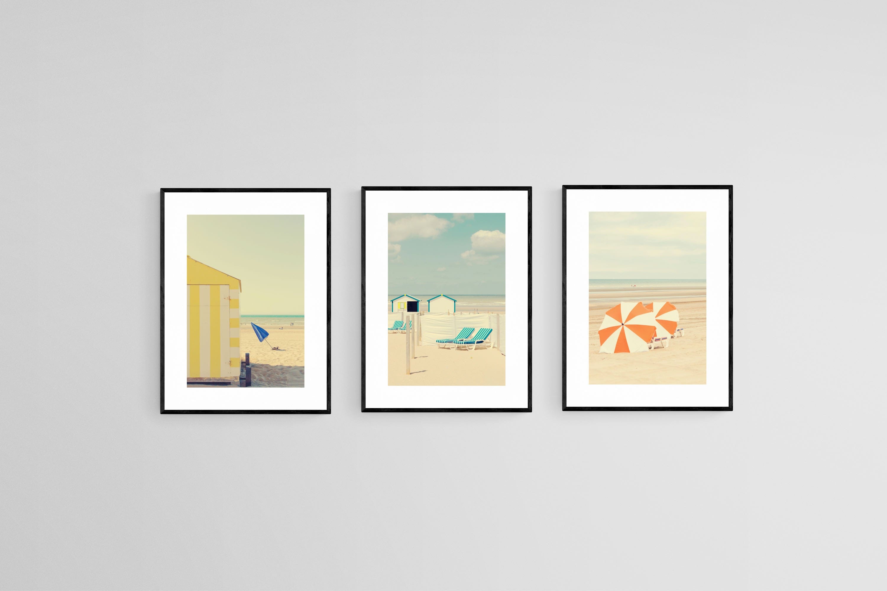 Vintage Vacay Set-Wall_Art-45 x 60cm (x3)-Framed Print-Black-Pixalot