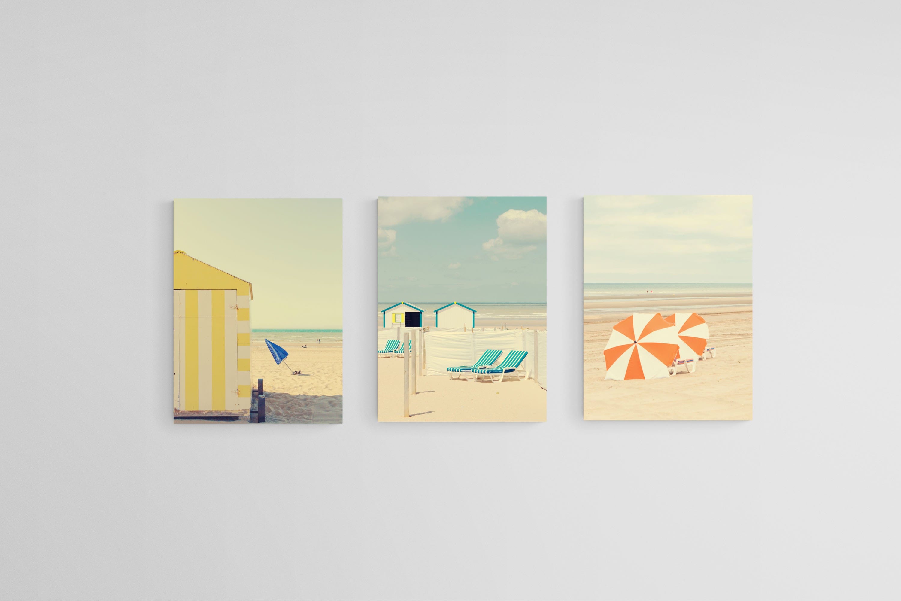 Vintage Vacay Set-Wall_Art-45 x 60cm (x3)-Mounted Canvas-No Frame-Pixalot