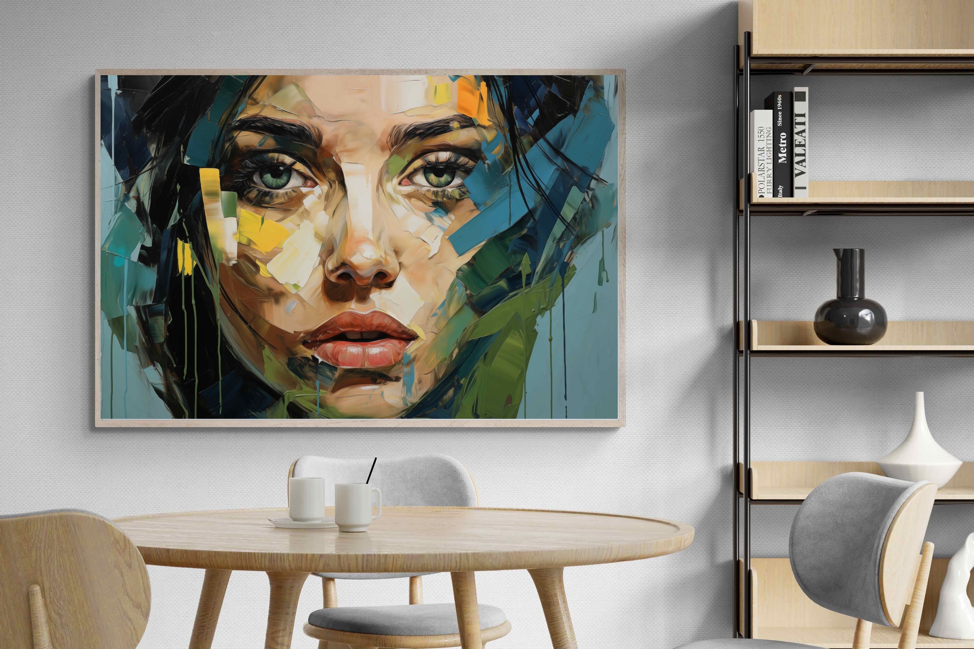 Visage in Vivid Strokes Wall Art ⭐️ Canvas & Framed + Many Sizes