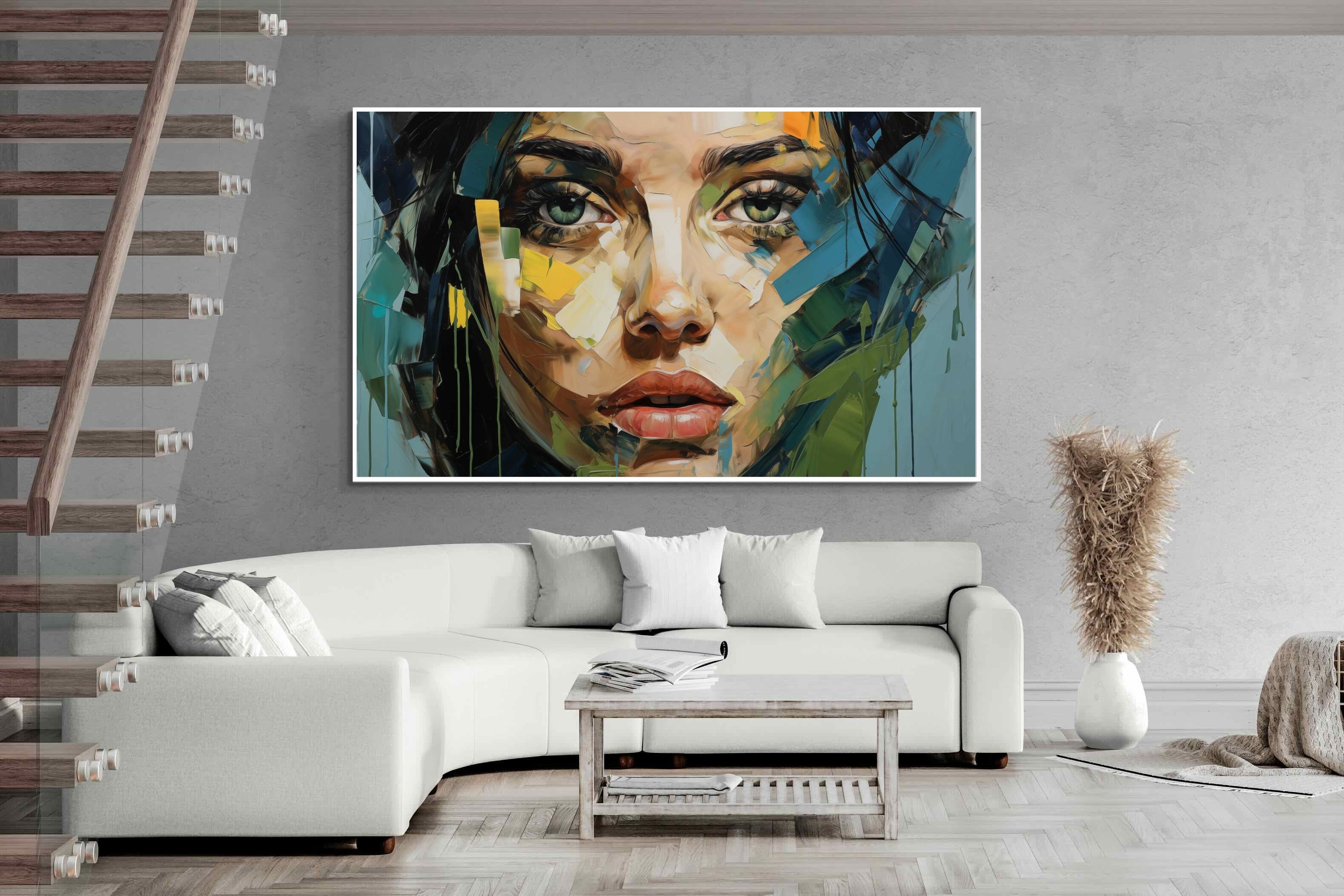 Visage In Vivid Strokes Wall Art ⭐️ Canvas & Framed + Many Sizes