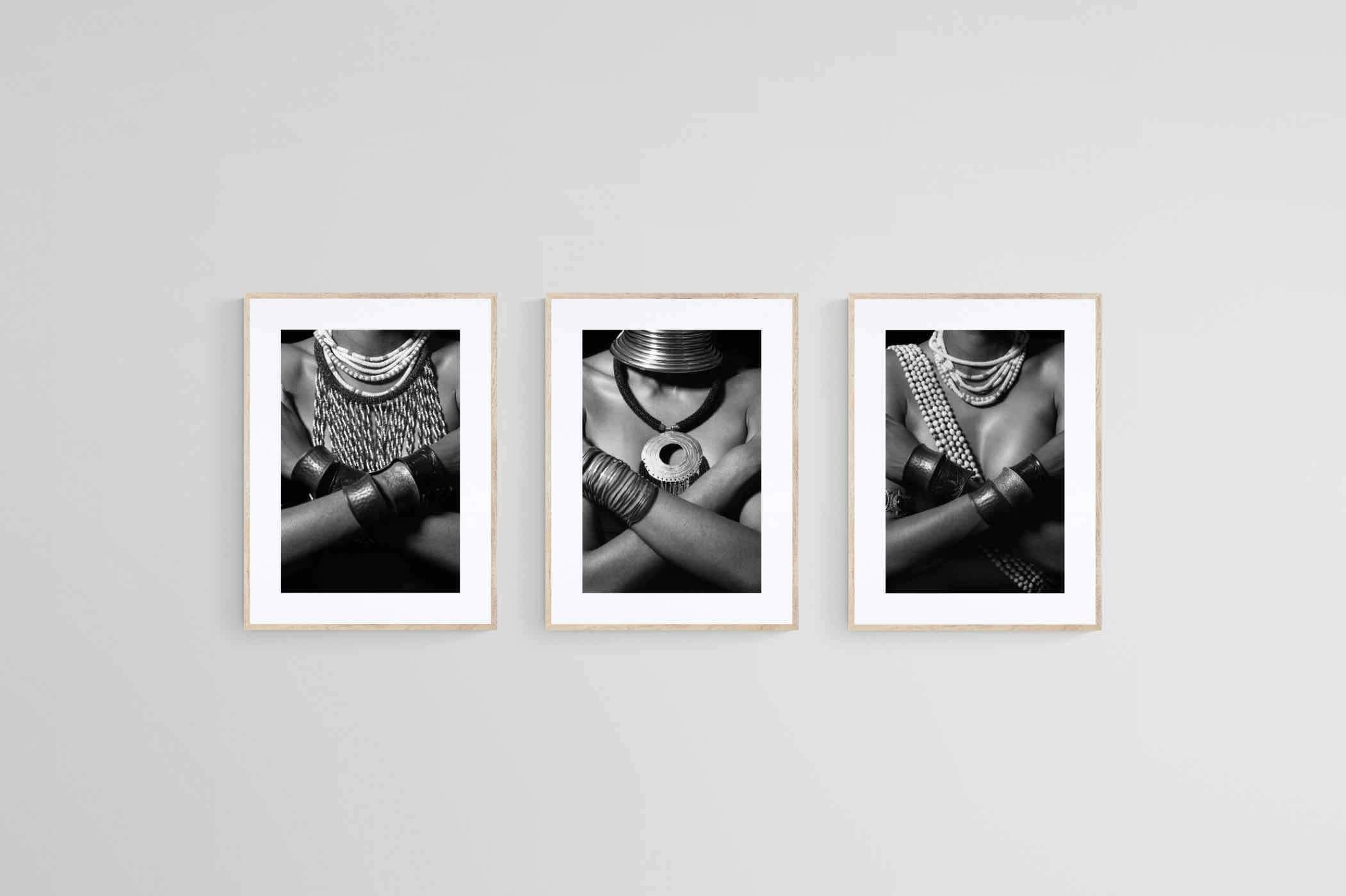 Warrior Princess Set-Wall_Art-45 x 60cm (x3)-Framed Print-Wood-Pixalot