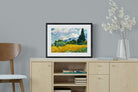 Pixalot Wheat Field with Cypresses