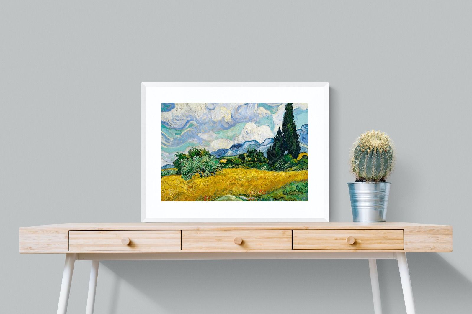 Pixalot Wheat Field with Cypresses