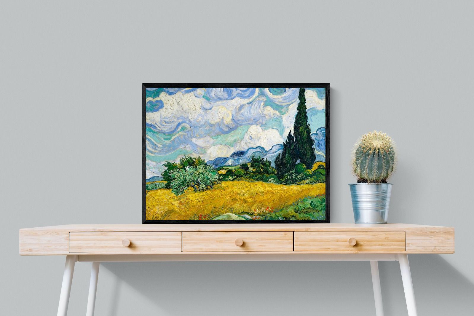 Pixalot Wheat Field with Cypresses