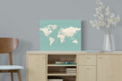 World Map-Wall_Art-60 x 45cm-Mounted Canvas-No Frame-Pixalot