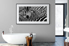 Zebra Look-Wall_Art-180 x 110cm-Framed Print-Black-Pixalot