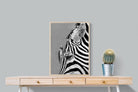 Zebra Sip-Wall_Art-60 x 80cm-Mounted Canvas-Wood-Pixalot