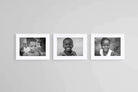 African Children Set-Wall_Art-80 x 60cm (x3)-Framed Print-White-Pixalot
