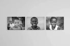 African Children Set-Wall_Art-80 x 60cm (x3)-Mounted Canvas-No Frame-Pixalot