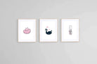 Ballet Set-Wall_Art-60 x 80cm (x3)-Framed Print-Wood-Pixalot
