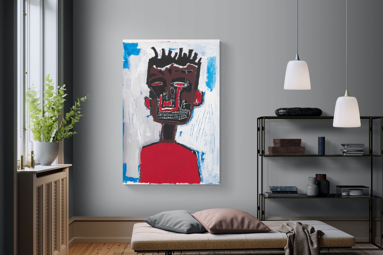 Basquiat Self-Portrait | SALE-Wall_Art-120 x 180cm-Mounted Canvas-No Frame-Pixalot