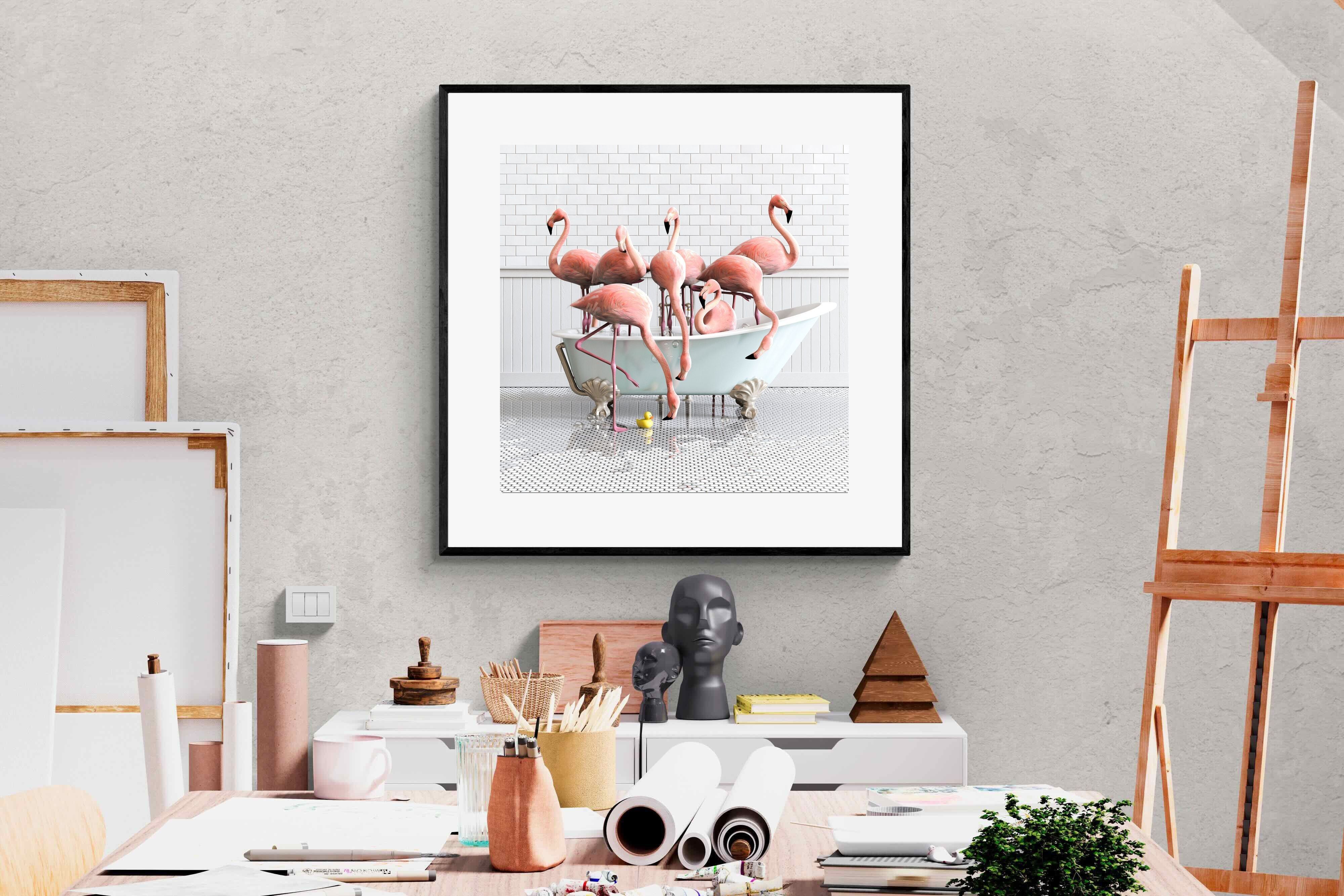 Pixalot Bathtub Flamingos