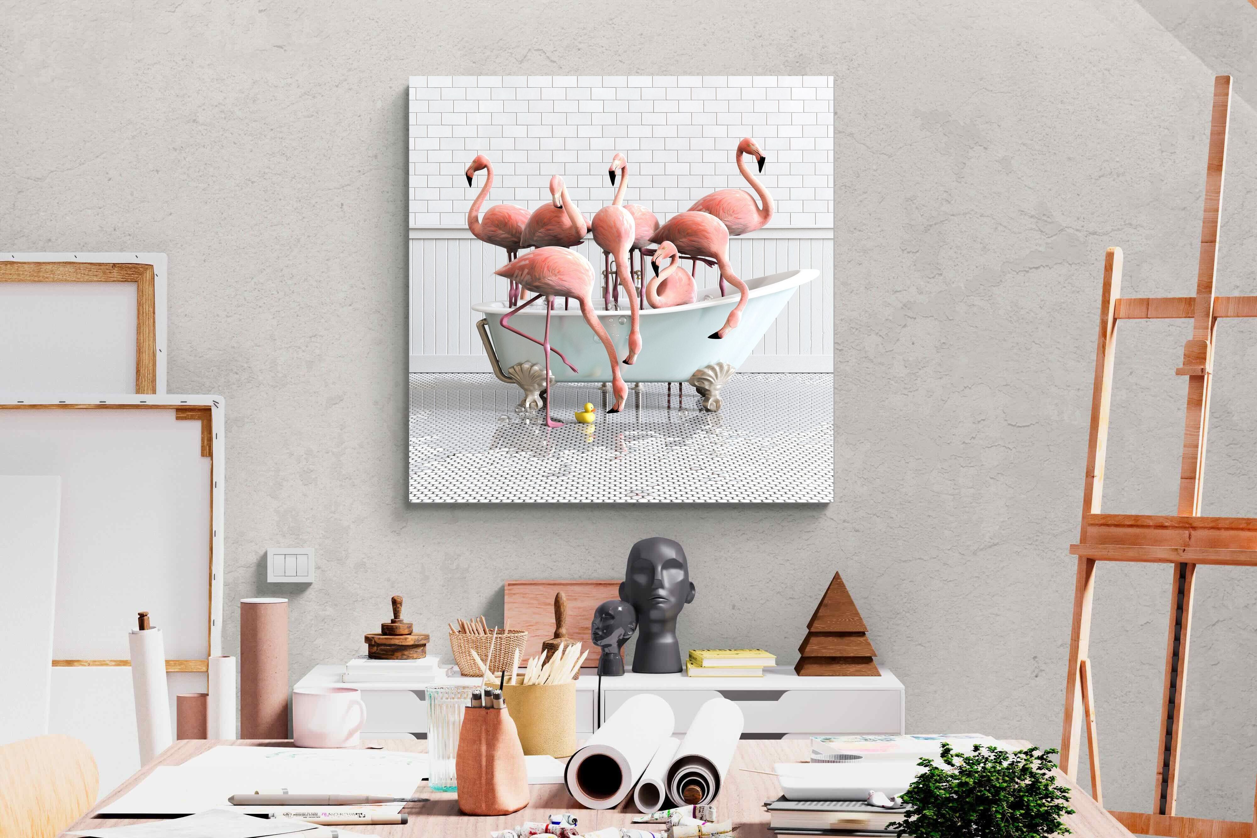 Pixalot Bathtub Flamingos