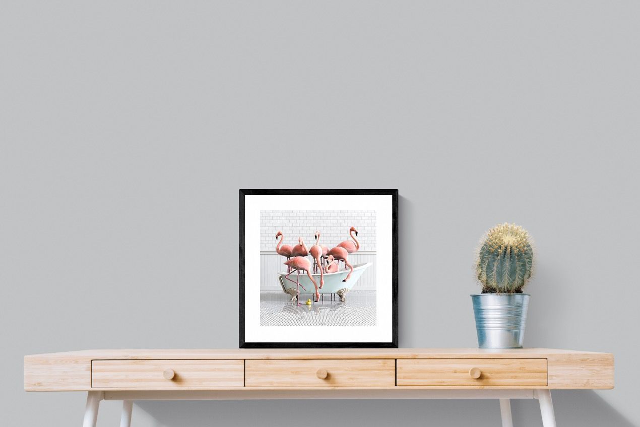 Pixalot Bathtub Flamingos