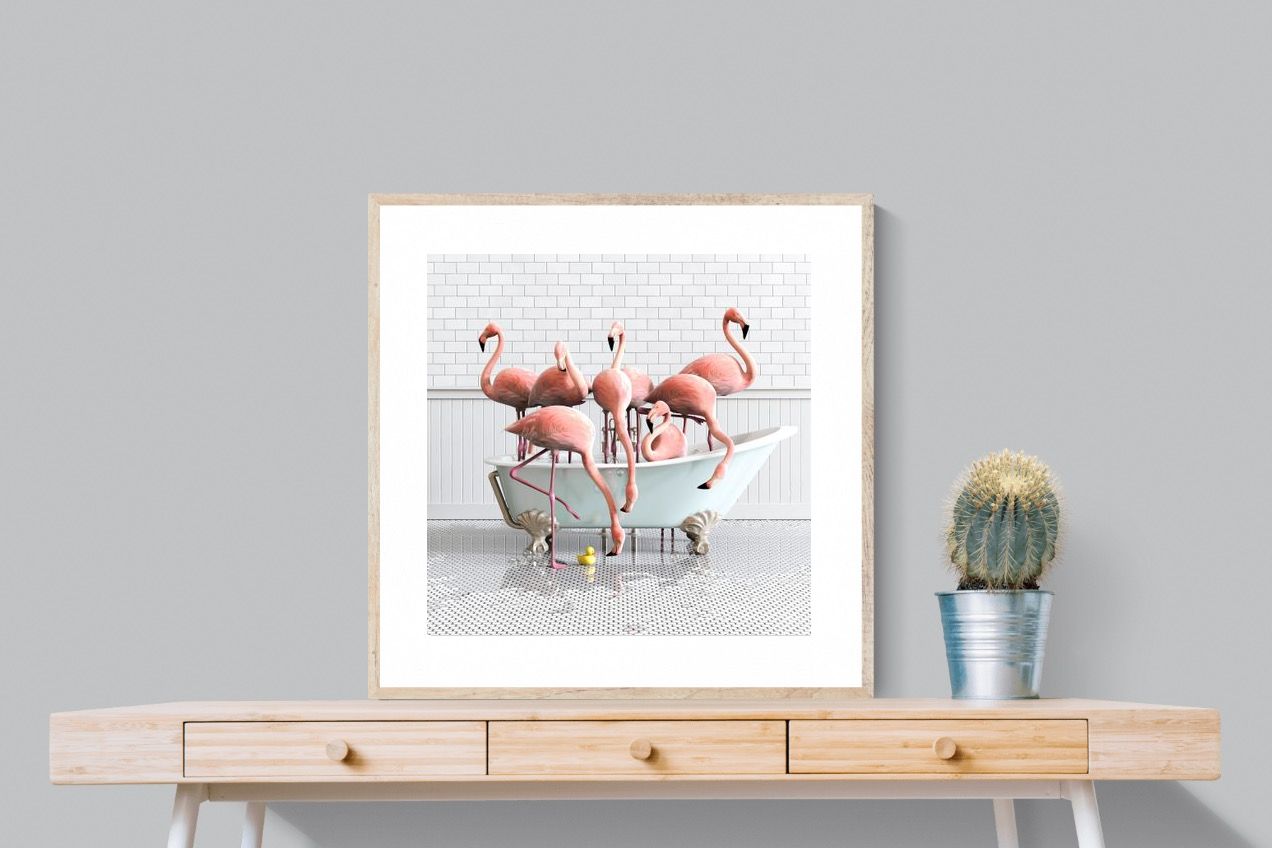 Pixalot Bathtub Flamingos