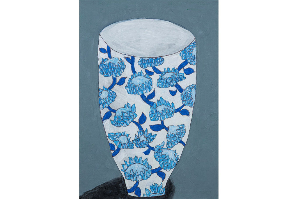 Blue Protea Vase-Wall_Art-Pixalot