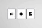 Brush Strokes Set-Wall_Art-60 x 80cm (x3)-Framed Print-Black-Pixalot