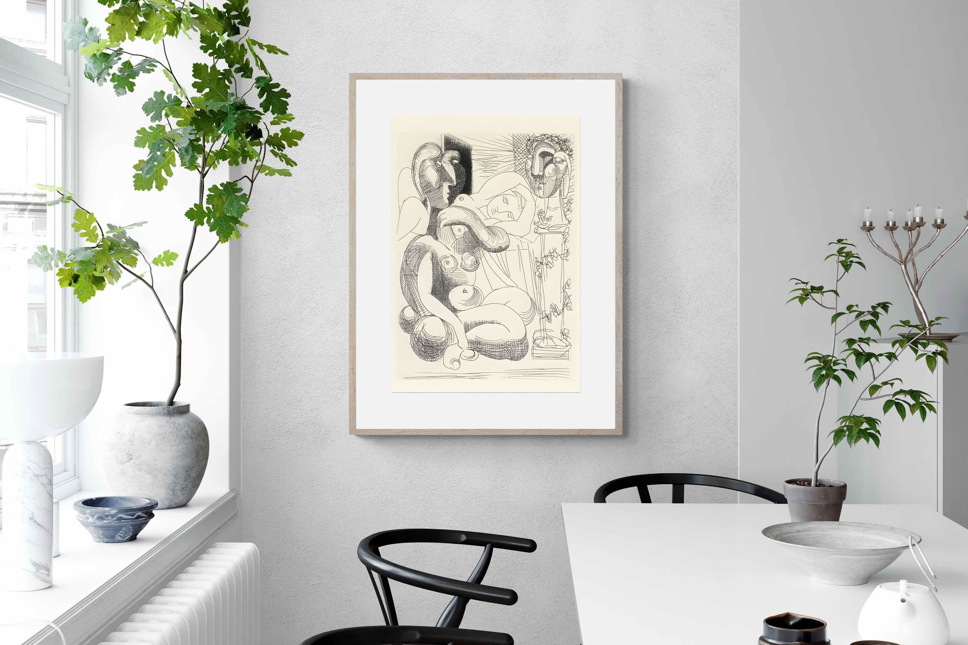 Pixalot Bull, Horse, and Reclining Woman II