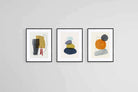 Callahan Set-Wall_Art-60 x 80cm (x3)-Framed Print-Black-Pixalot