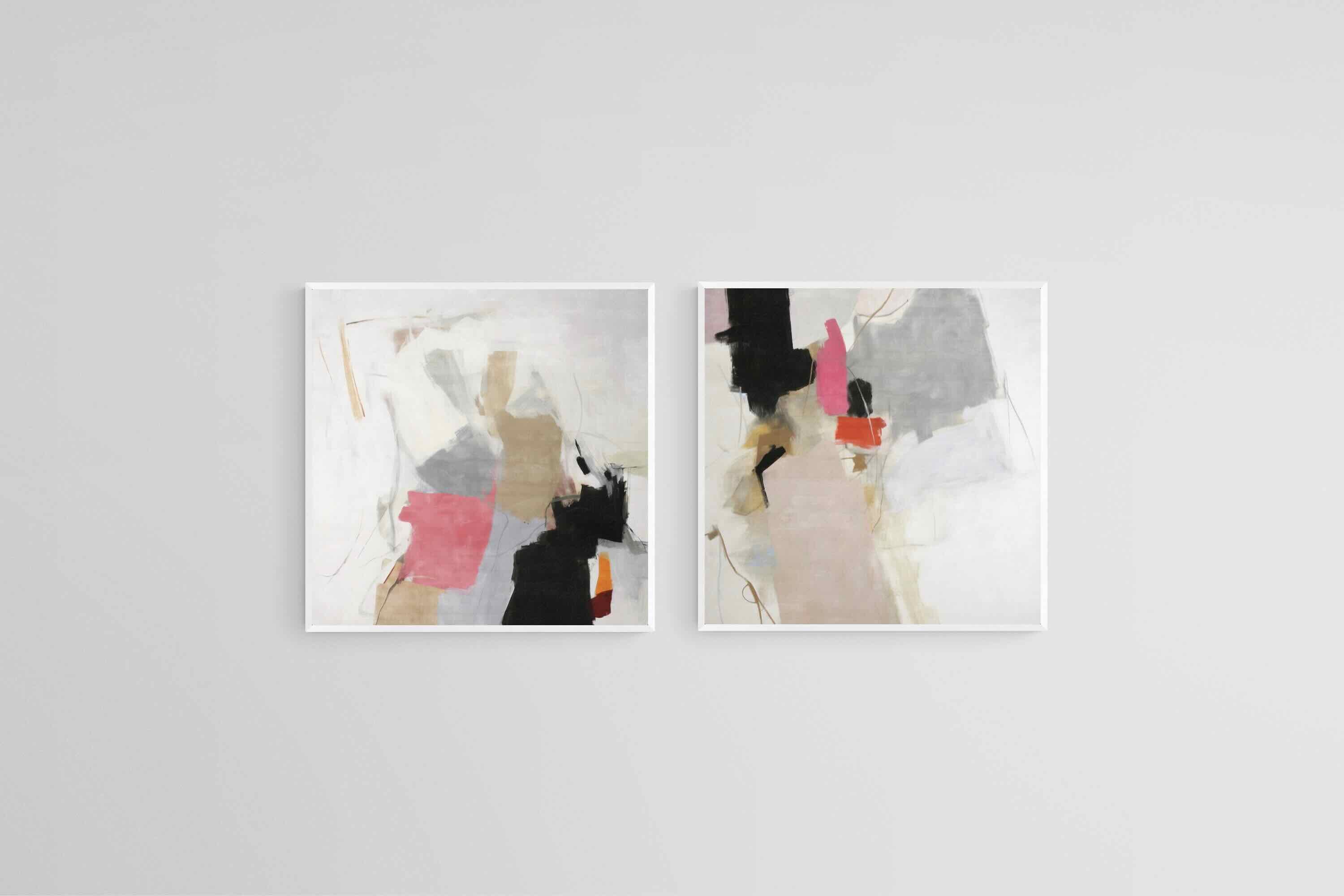 Cause & Effect Set-Wall_Art-50 x 50cm (x2)-Mounted Canvas-White-Pixalot