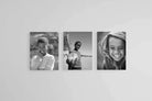 Children of Africa Set-Wall_Art-60 x 80cm (x3)-Mounted Canvas-No Frame-Pixalot