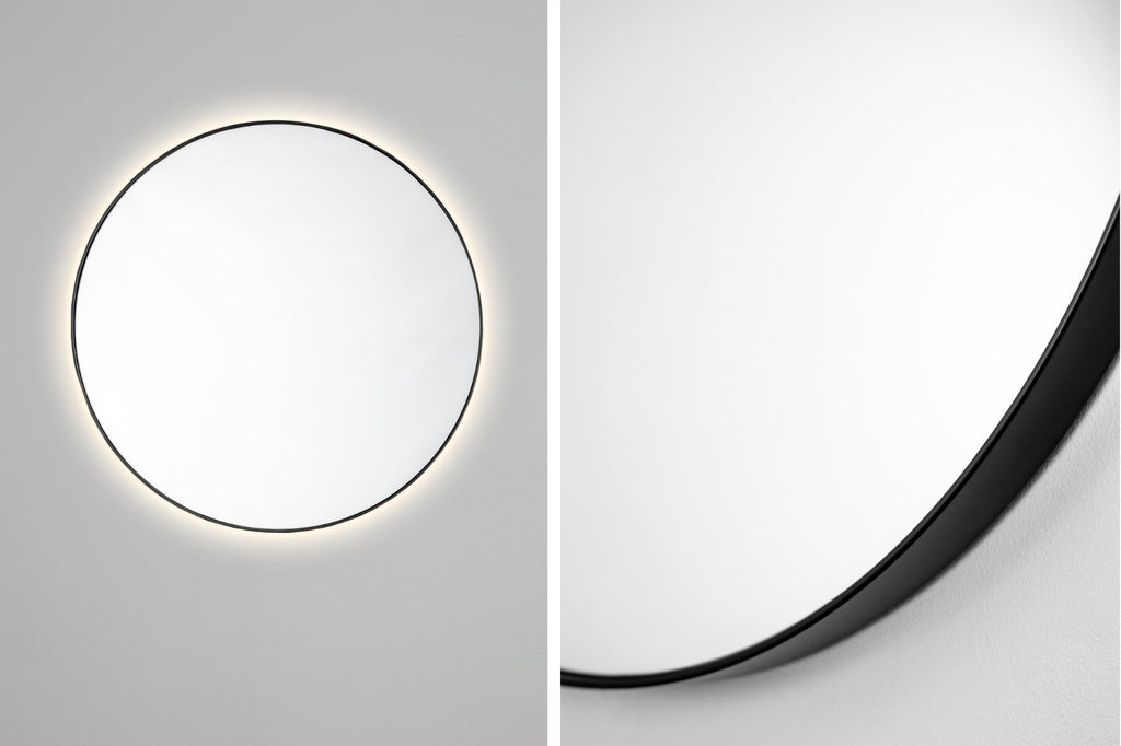 Circle Mirror (Backlit)-Wall_Art-Black-Pixalot