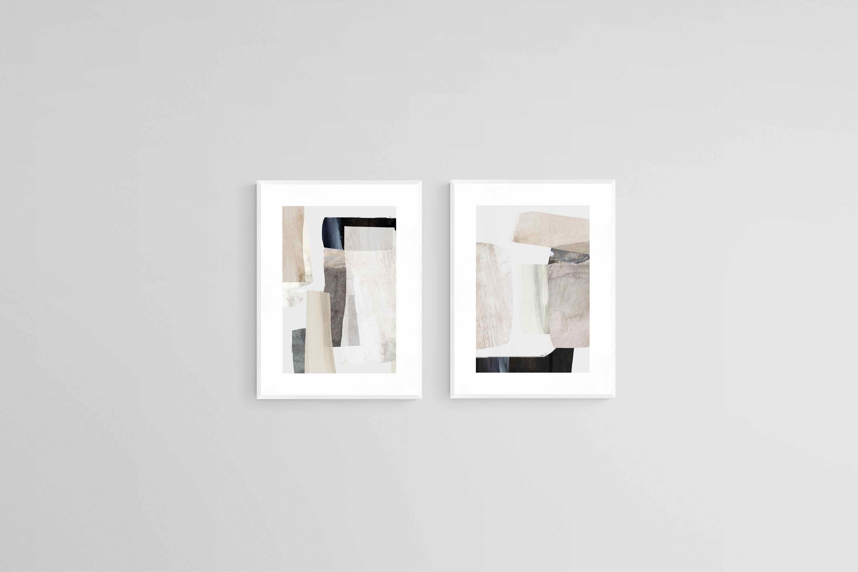 Clay Set-Wall_Art-45 x 60cm (x2)-Framed Print-White-Pixalot