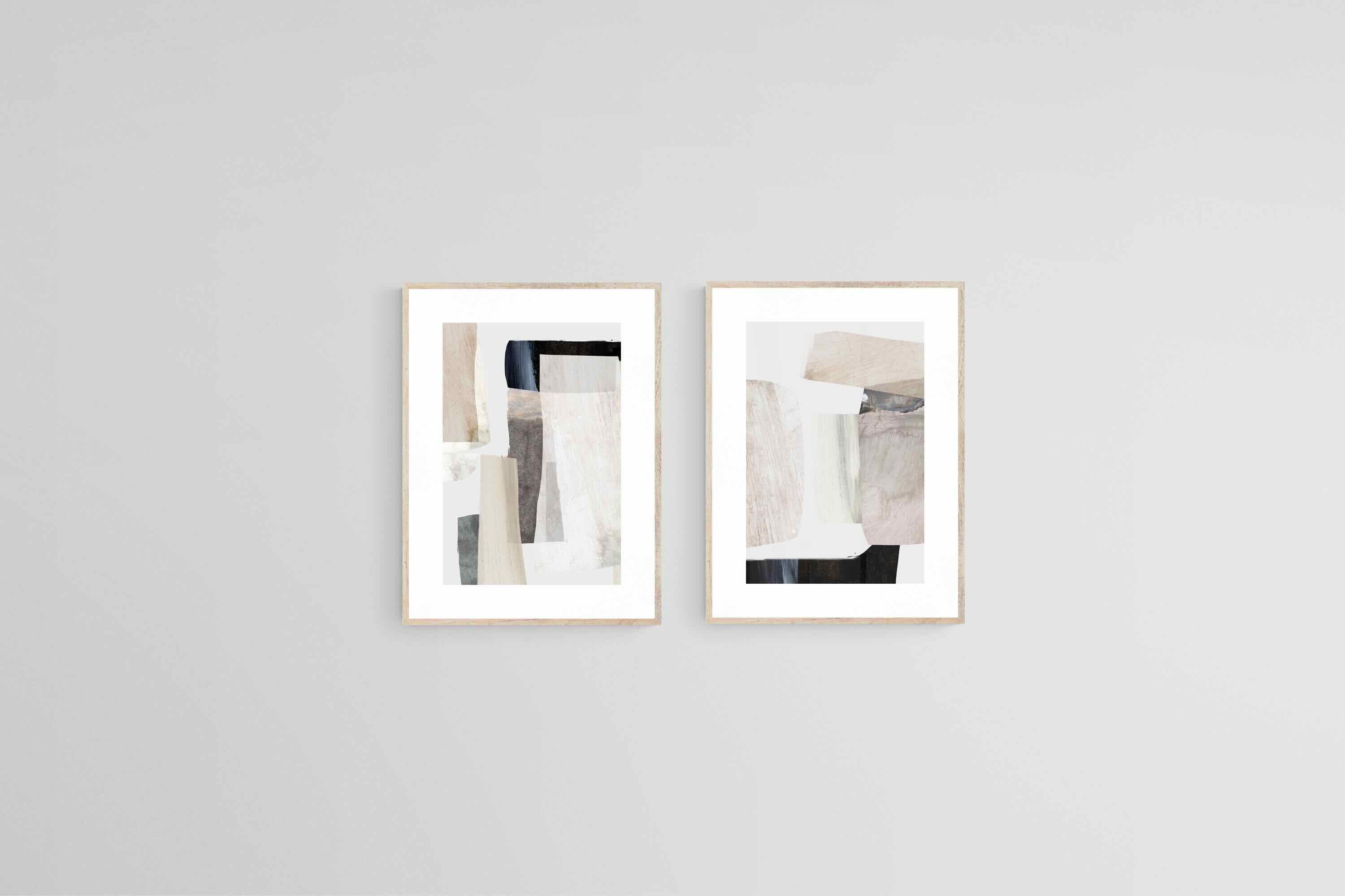 Clay Set-Wall_Art-45 x 60cm (x2)-Framed Print-Wood-Pixalot