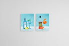 Cocktail Hour Set-Wall_Art-45 x 60cm (x2)-Mounted Canvas-No Frame-Pixalot