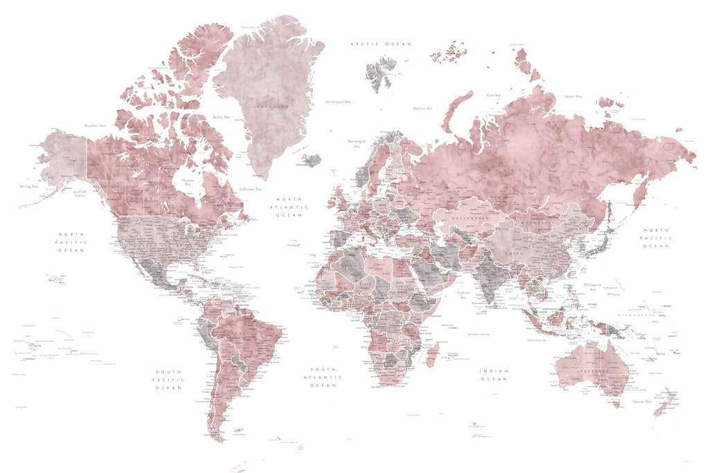 Detailed World (Pink)-Wall_Art-Pixalot