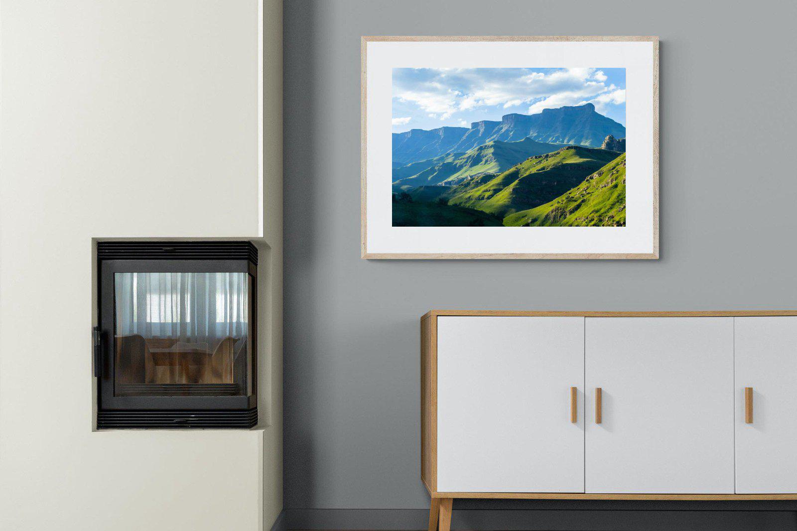 Drakensberg-Wall_Art-100 x 75cm-Framed Print-Wood-Pixalot