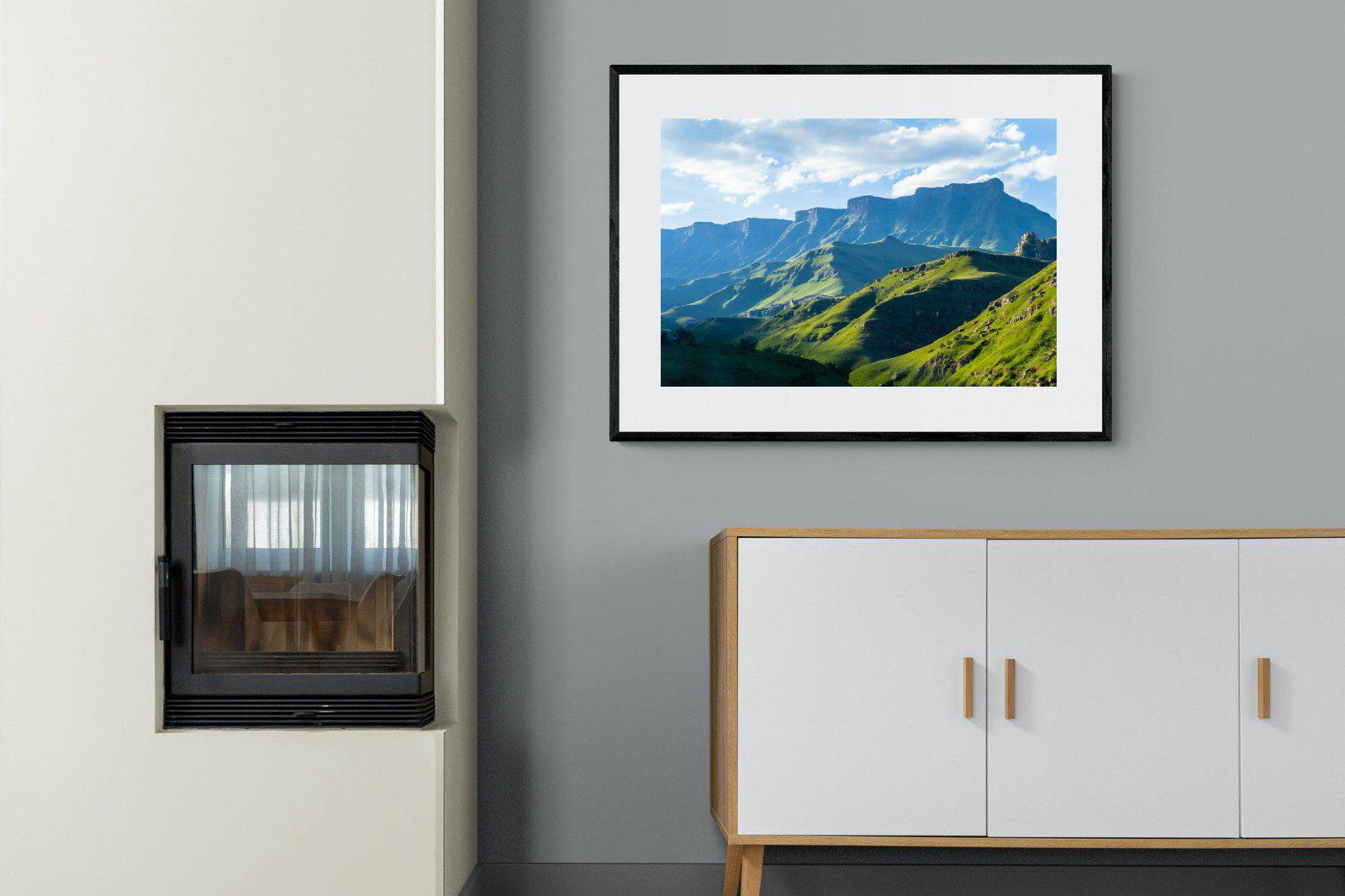 Drakensberg-Wall_Art-100 x 75cm-Framed Print-Black-Pixalot