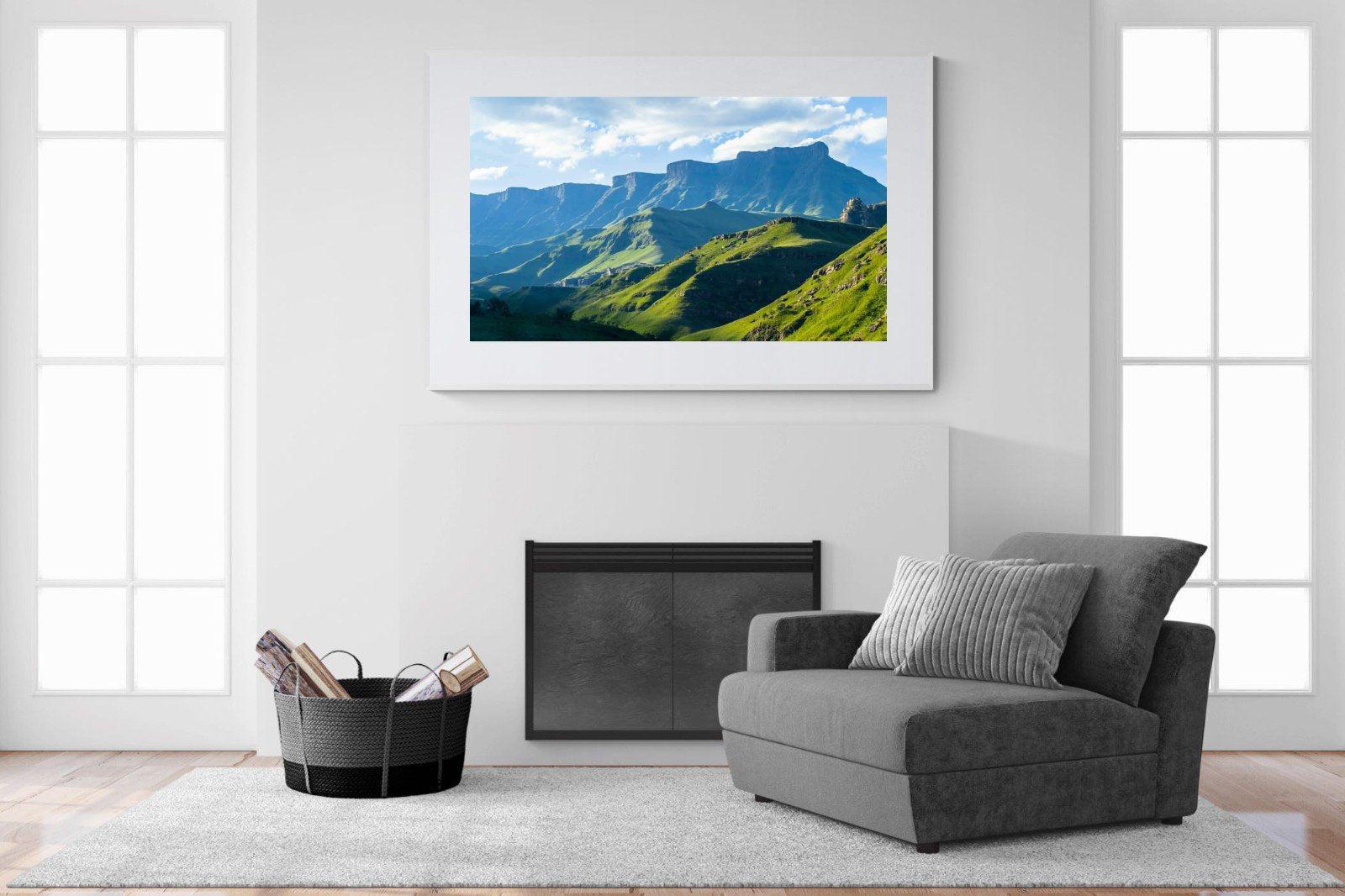 Drakensberg-Wall_Art-150 x 100cm-Framed Print-White-Pixalot