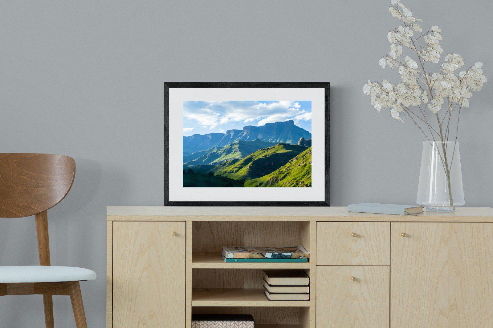 Drakensberg-Wall_Art-60 x 45cm-Framed Print-Black-Pixalot