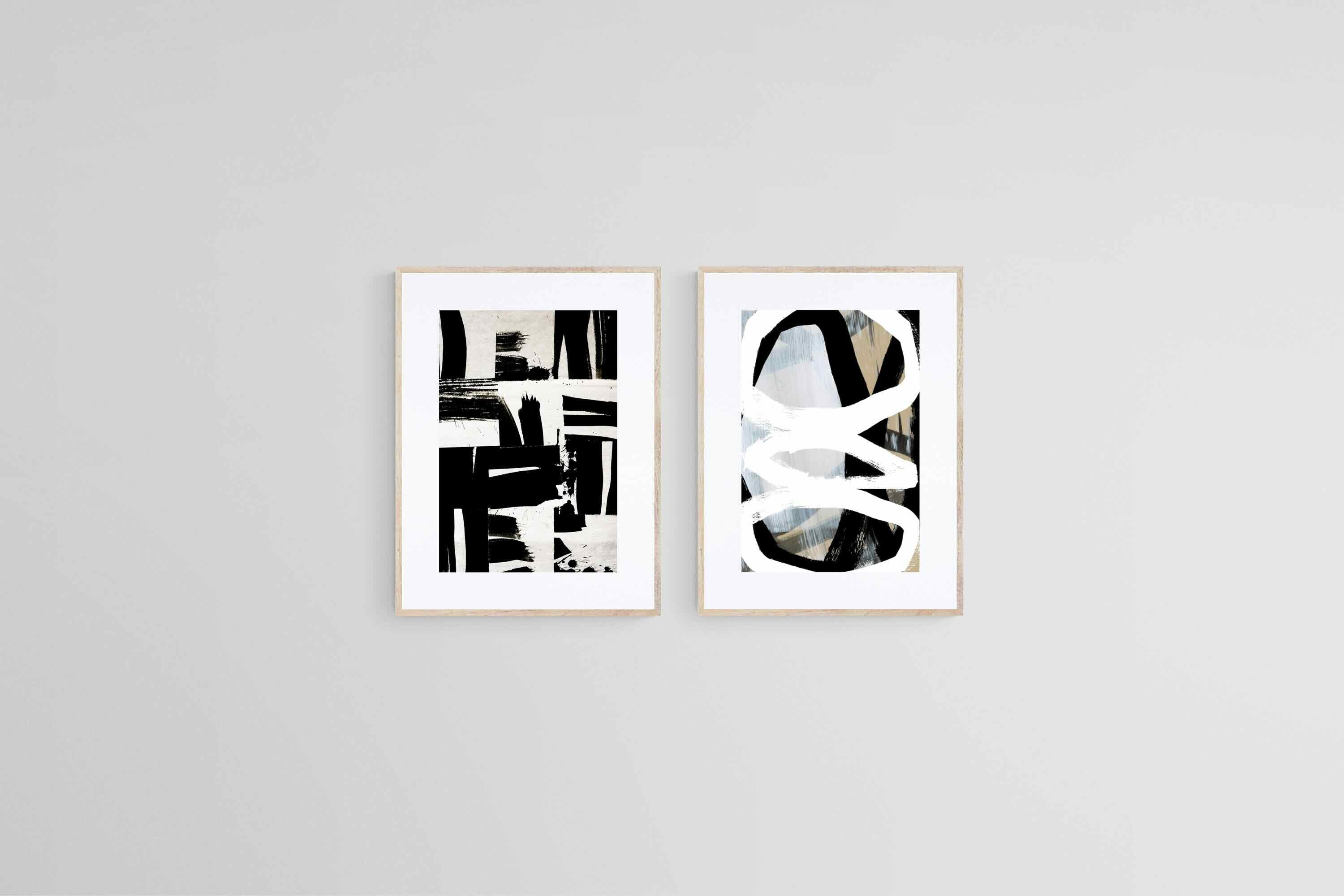 Dual Dynamics Set-Wall_Art-45 x 60cm (x2)-Framed Print-Wood-Pixalot