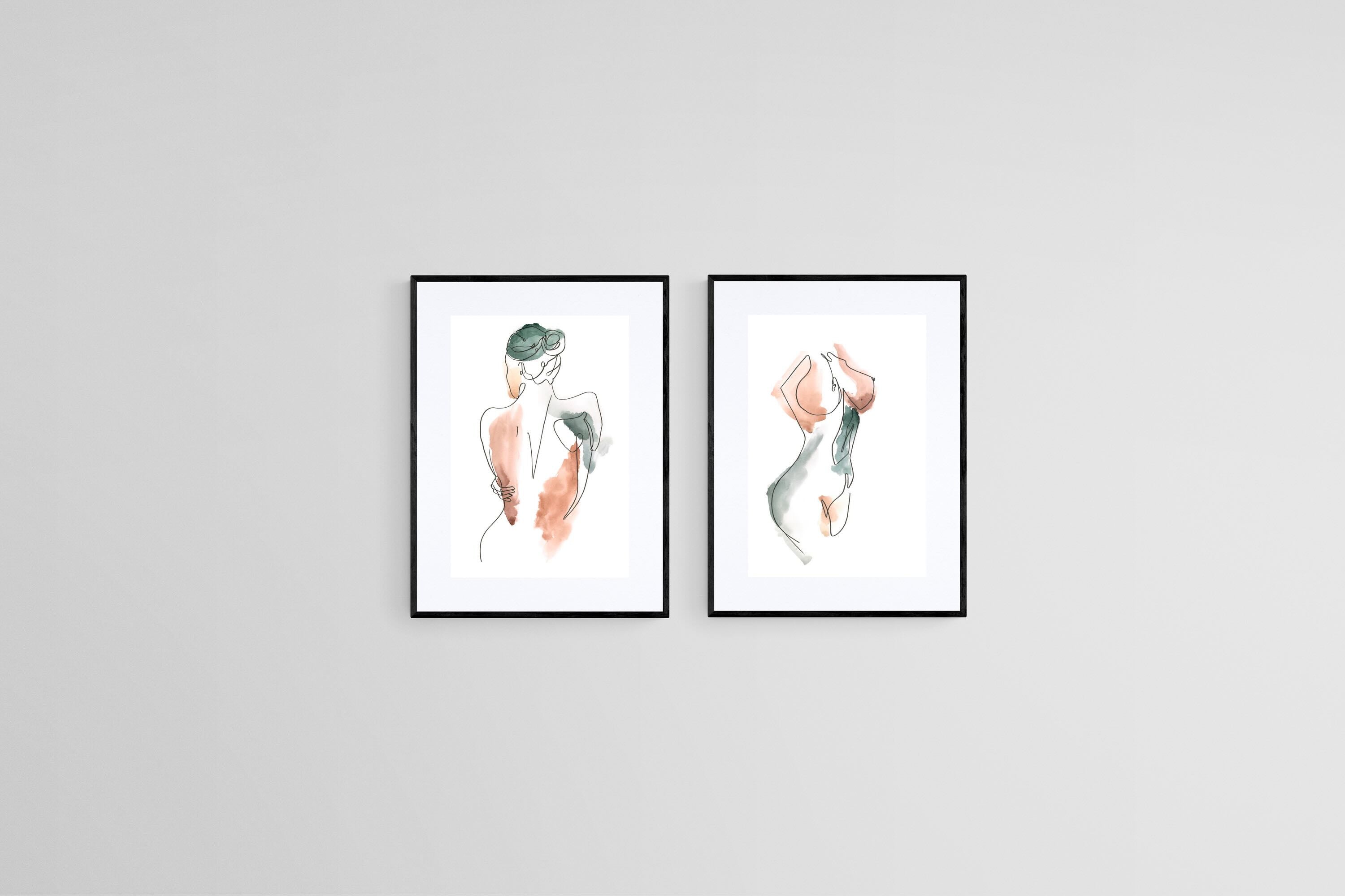 Femme Set-Wall_Art-45 x 60cm (x2)-Framed Print-Black-Pixalot